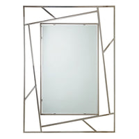 Specchio Rettangolare Acciaio Trasparente Moderno da Parete 120x90 - GAVIN