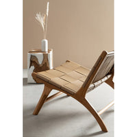 Tavolino in Teak Bianco Moderno da Interno 30x30 - FROSTY
