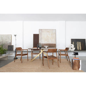 Tavolino in Teak Bianco Moderno da Interno 30x30 - FROSTY