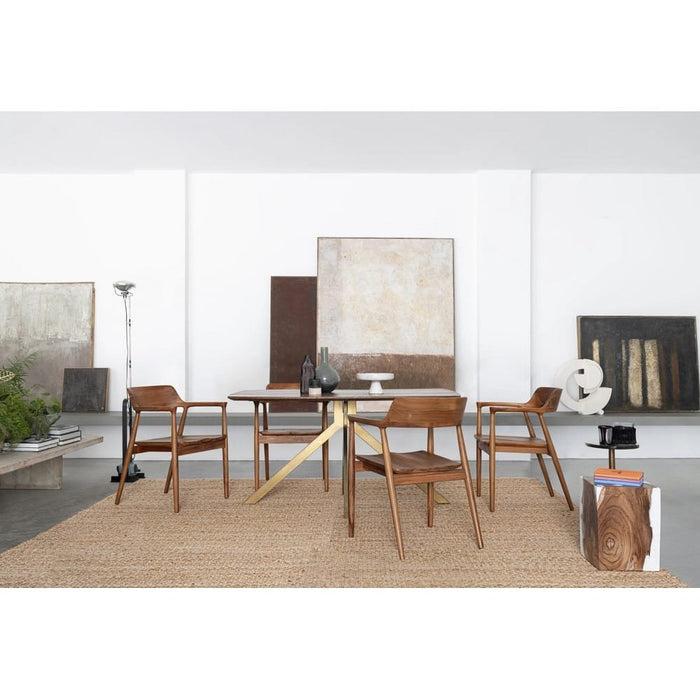 Tavolino in Teak Bianco Moderno da Interno 30x30 - FROSTY