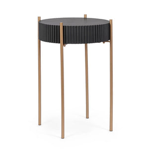 Tavolino Acciaio Nero Moderno da Interno H64.5 cm - FREYA