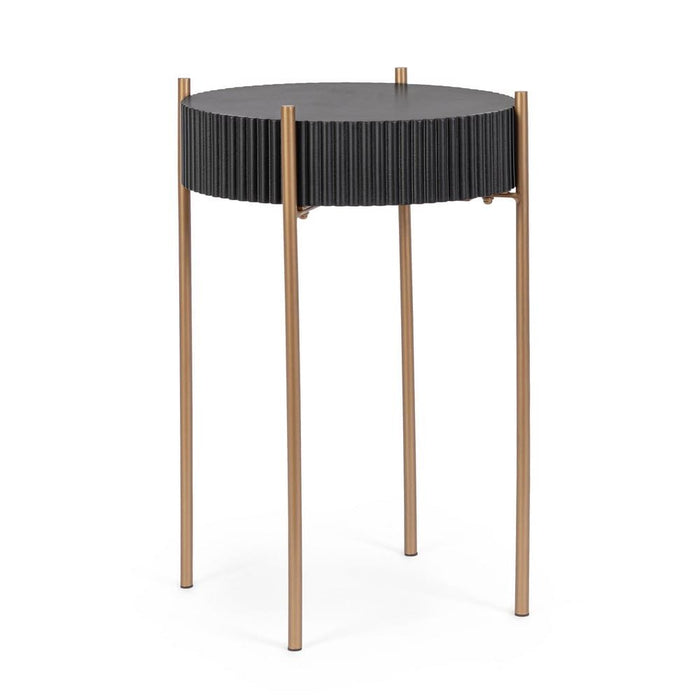 Tavolino Acciaio Nero Moderno da Interno H64.5 cm - FREYA