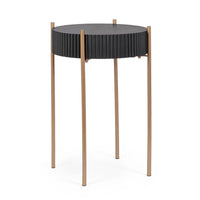 Tavolino Acciaio Nero Moderno da Interno H64.5 cm - FREYA