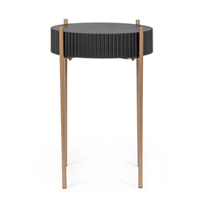 Tavolino Acciaio Nero Moderno da Interno H64.5 cm - FREYA