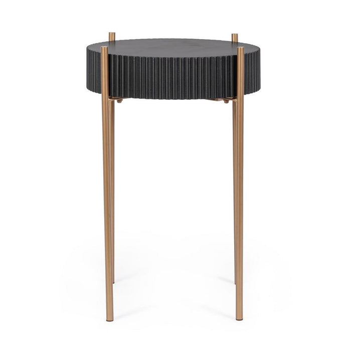 Tavolino Acciaio Nero Moderno da Interno H64.5 cm - FREYA