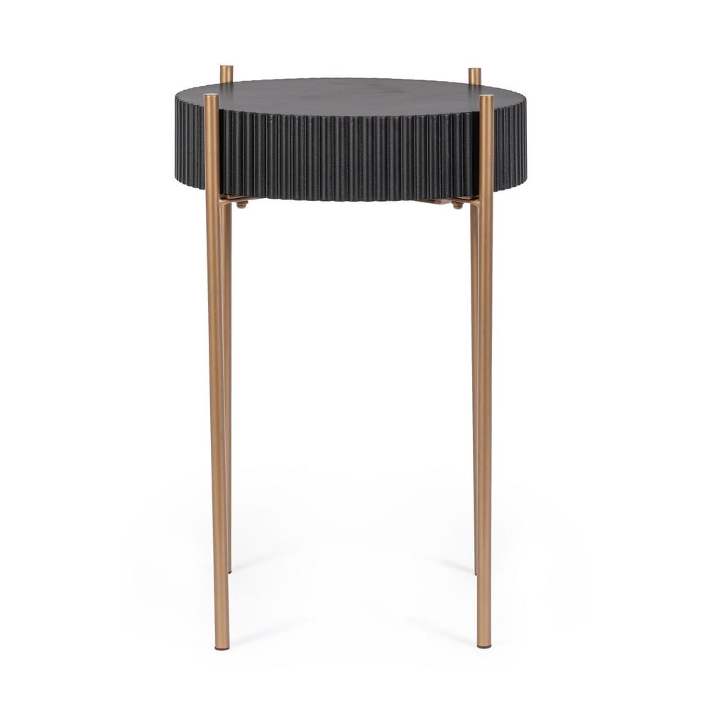 Tavolino Acciaio Nero Moderno da Interno H64.5 cm - FREYA