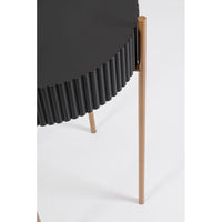 Tavolino Acciaio Nero Moderno da Interno H64.5 cm - FREYA