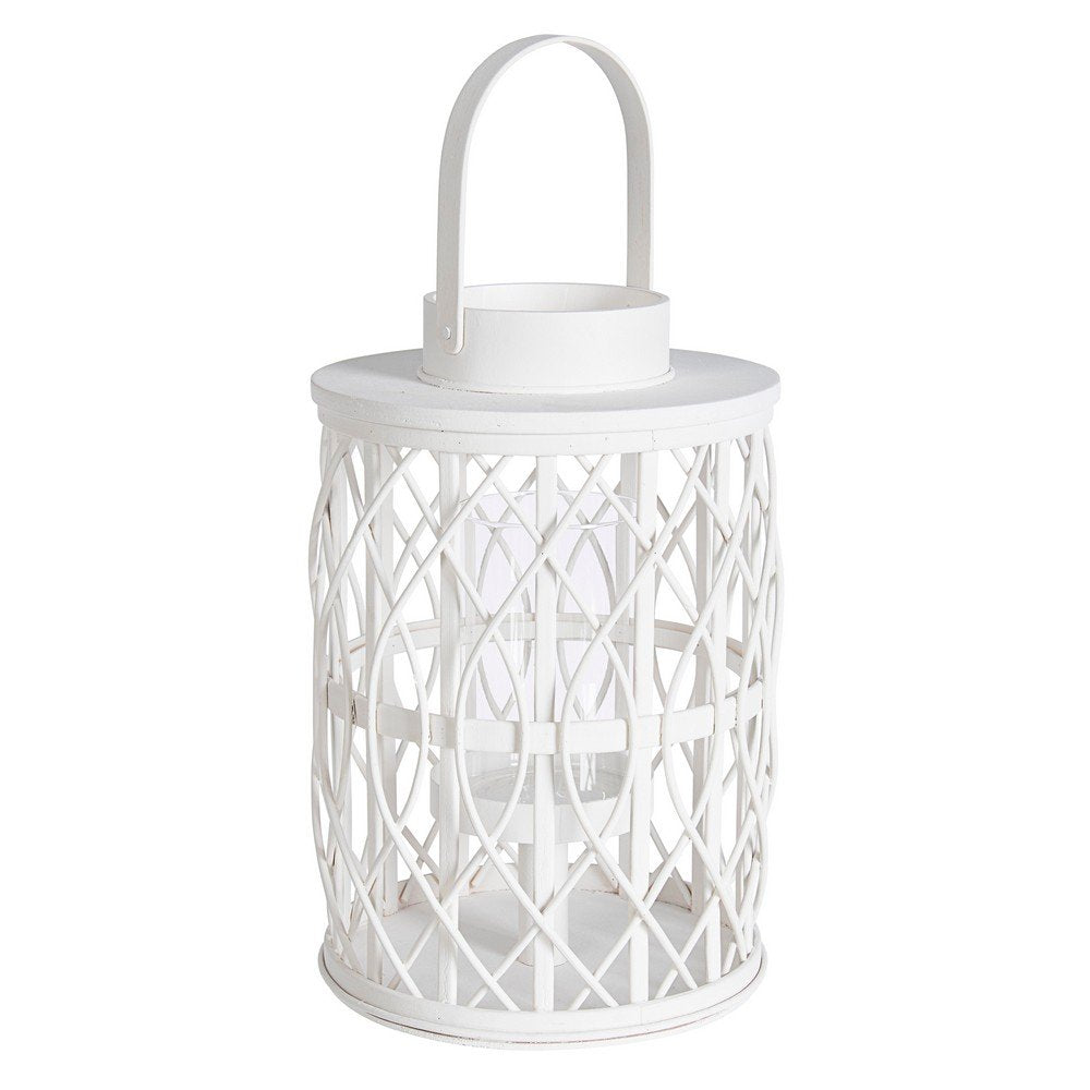 Lanterna in Legno Bianco Boho da Interno - FOSTER