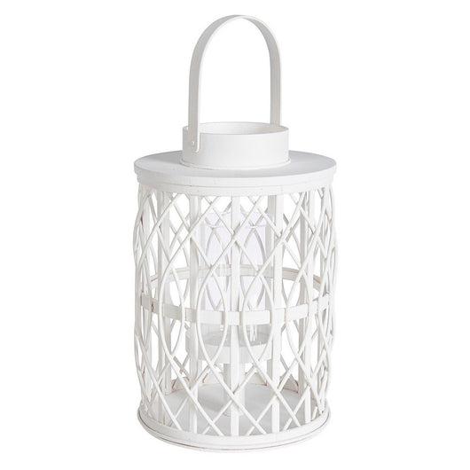 Lanterna in Legno Bianco Boho da Interno - FOSTER