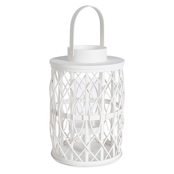 Lanterna in Legno Bianco Boho da Interno - FOSTER