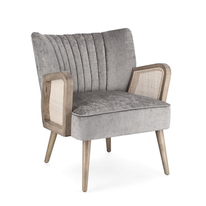 Poltrona Tessuto Rosso Stile Scandinavo da Interno - FLORENCE Colore: Grigio