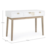 Consolle Legno Bianco Moderna da Interno - FLORA