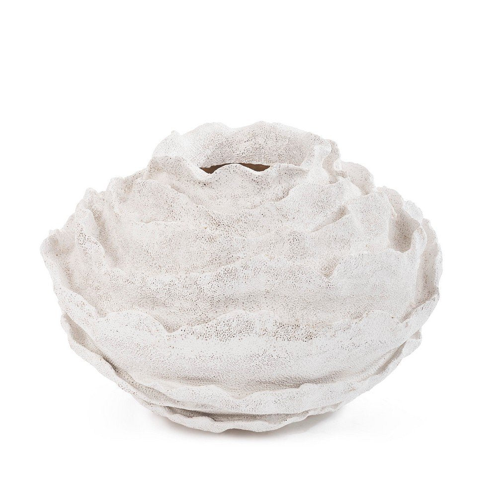 Porta Vaso Poliresina Bianca Moderno H39.5 da Interno - FELIX