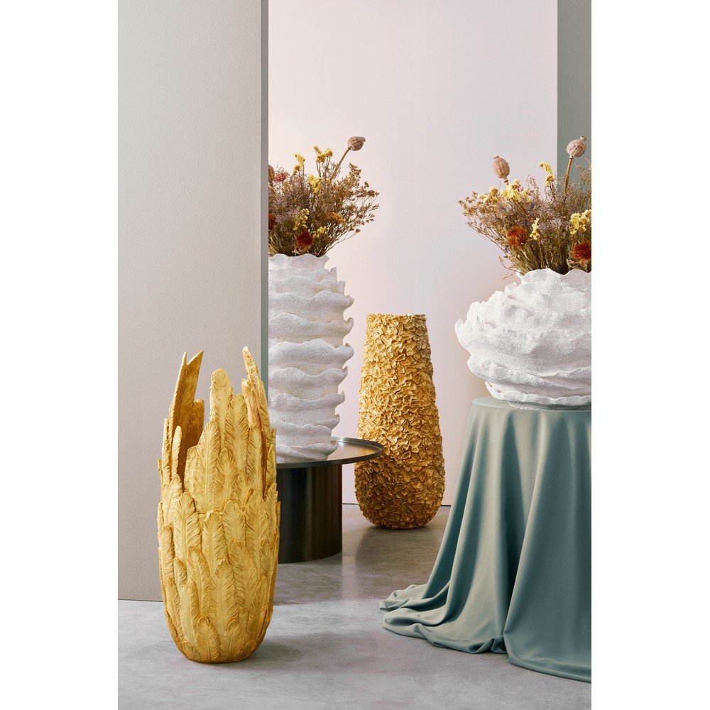 Porta Vaso Poliresina Bianca Moderno H39.5 da Interno - FELIX