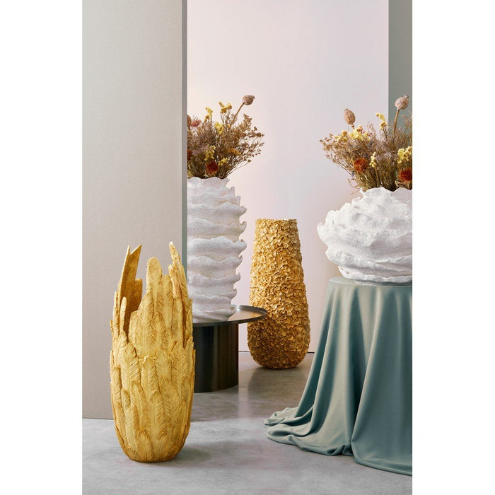 Porta Vaso Poliresina Bianca Moderno H39.5 da Interno - FELIX