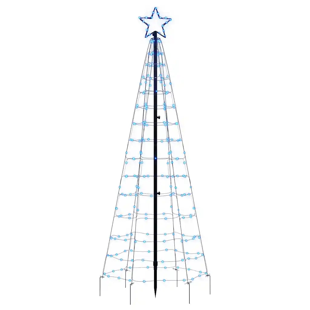 Albero di Natale a LED con Punte 220 LED Blu 180 cm 358103