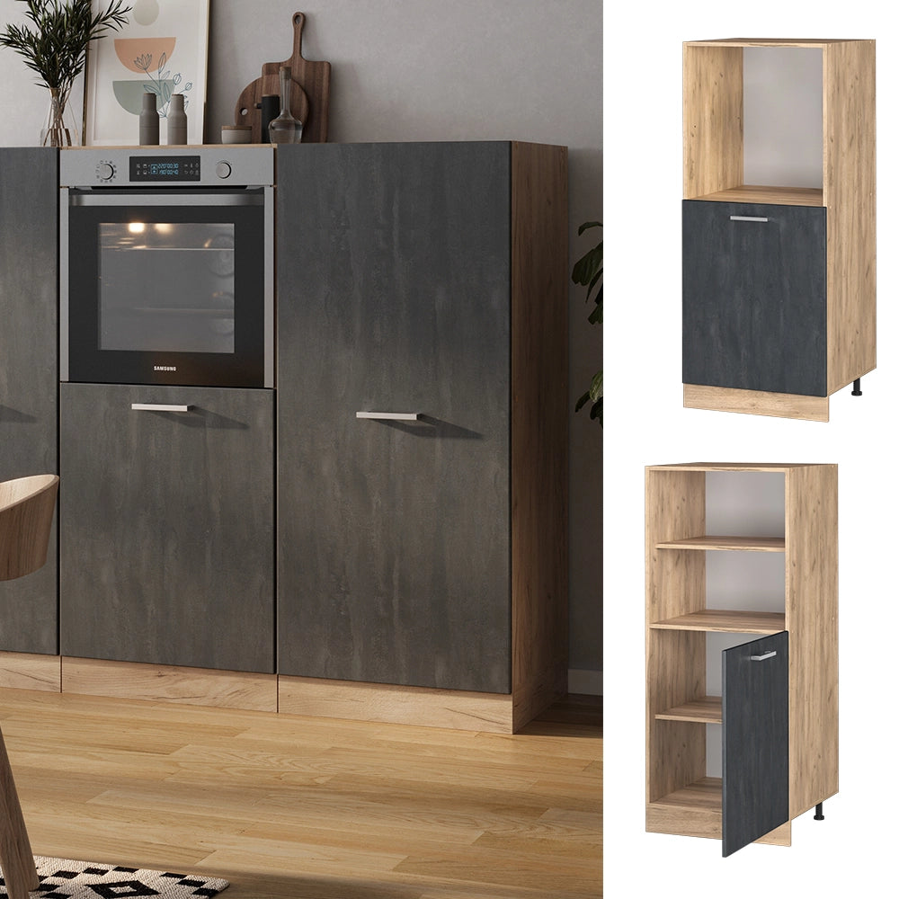Vicco Mobile per forno da incasso Calcestruzzo nero 60 cm