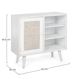 Credenza MDF Impiallacciato Bianca Moderna da Interno - EVERETT