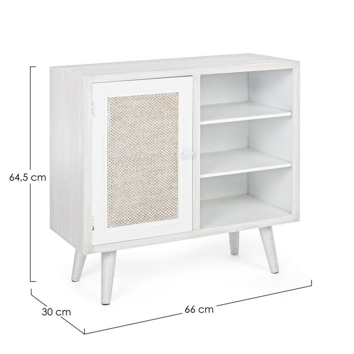 Credenza MDF Impiallacciato Bianca Moderna da Interno - EVERETT
