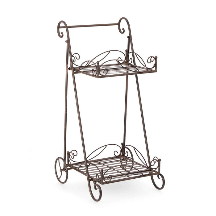 Set 4 Porta Piante in Acciaio Marrone Rustico da Interno - EMMA