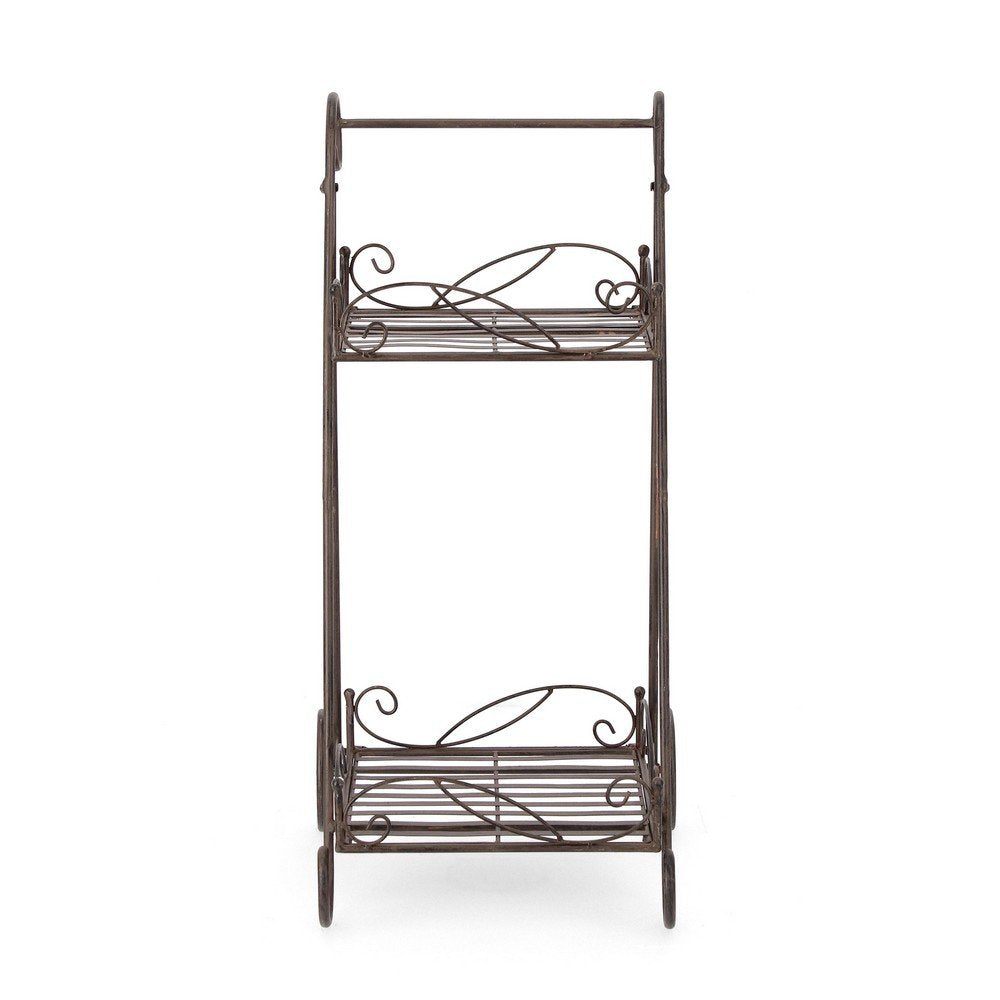 Set 4 Porta Piante in Acciaio Marrone Rustico da Interno - EMMA