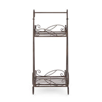 Set 4 Porta Piante in Acciaio Marrone Rustico da Interno - EMMA