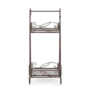 Set 4 Porta Piante in Acciaio Marrone Rustico da Interno - EMMA