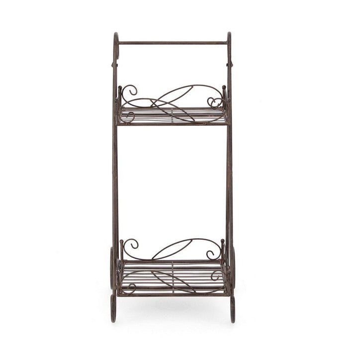 Set 4 Porta Piante in Acciaio Marrone Rustico da Interno - EMMA