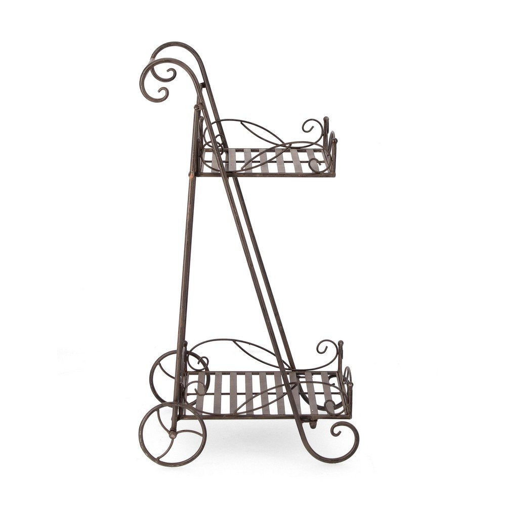 Set 4 Porta Piante in Acciaio Marrone Rustico da Interno - EMMA