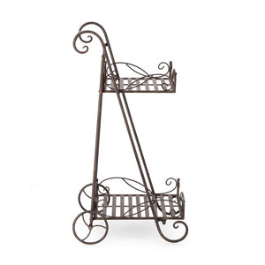 Set 4 Porta Piante in Acciaio Marrone Rustico da Interno - EMMA