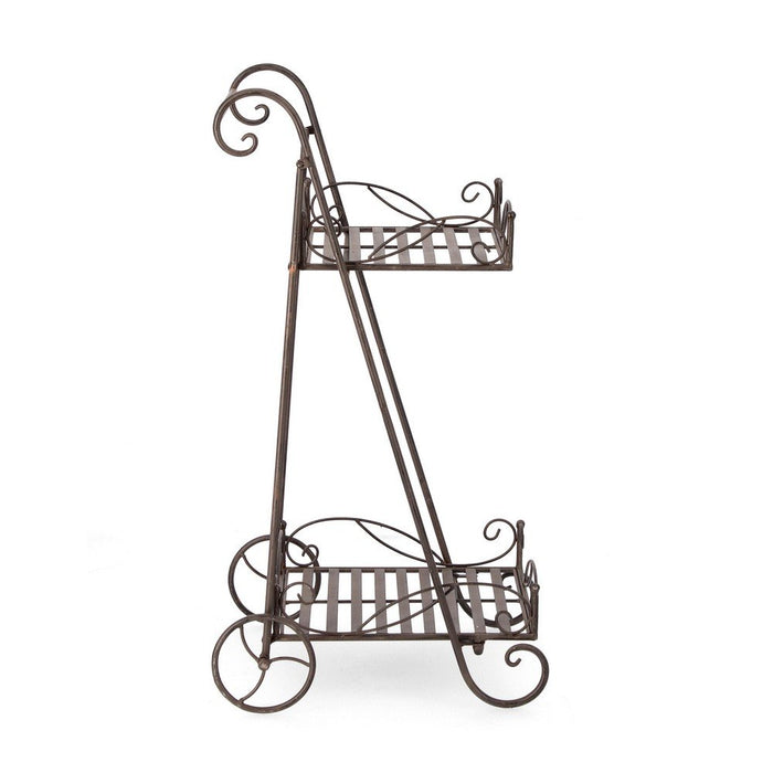 Set 4 Porta Piante in Acciaio Marrone Rustico da Interno - EMMA