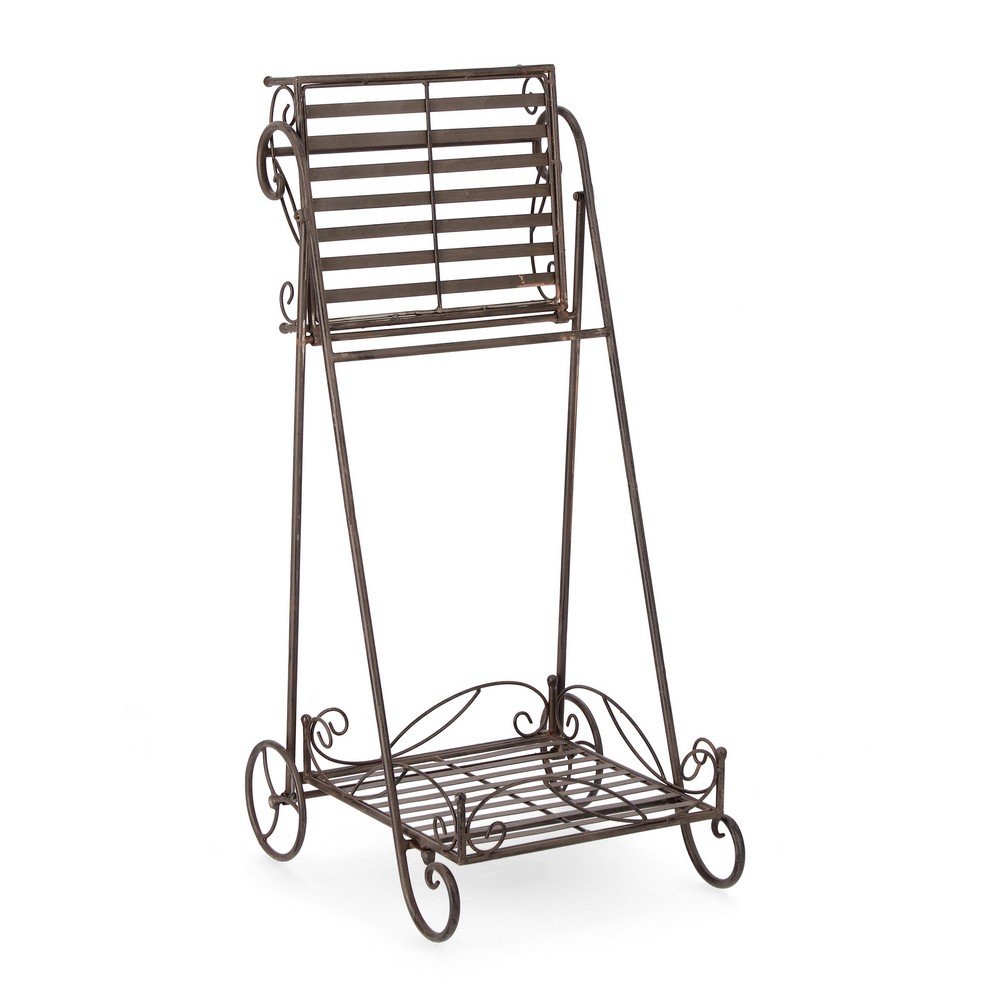 Set 4 Porta Piante in Acciaio Marrone Rustico da Interno - EMMA