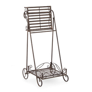 Set 4 Porta Piante in Acciaio Marrone Rustico da Interno - EMMA