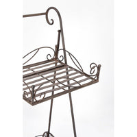 Set 4 Porta Piante in Acciaio Marrone Rustico da Interno - EMMA