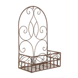 Set 4 Porta Fiore in Acciaio Marrone da Parete - EMMA