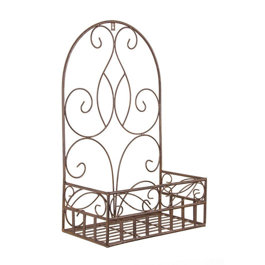 Set 4 Porta Fiore in Acciaio Marrone da Parete - EMMA