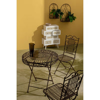 Set 4 Porta Fiore in Acciaio Marrone da Parete - EMMA