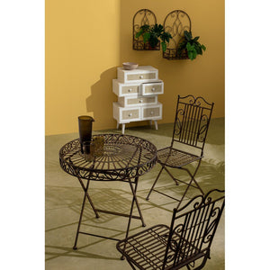 Set 4 Porta Fiore in Acciaio Marrone da Parete - EMMA