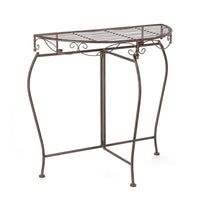 Set 2 Consolle Acciaio Marrone Stile Industriale da Interno - EMMA