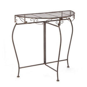 Set 2 Consolle Acciaio Marrone Stile Industriale da Interno - EMMA