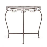 Set 2 Consolle Acciaio Marrone Stile Industriale da Interno - EMMA