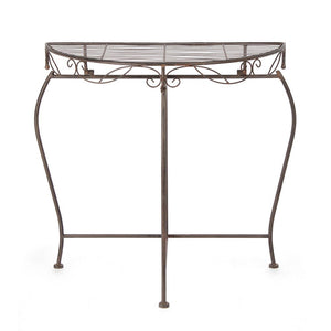 Set 2 Consolle Acciaio Marrone Stile Industriale da Interno - EMMA