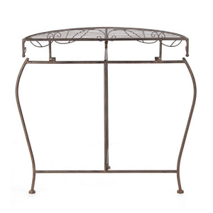 Set 2 Consolle Acciaio Marrone Stile Industriale da Interno - EMMA