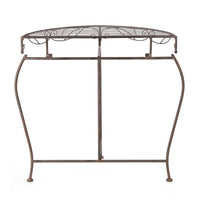 Set 2 Consolle Acciaio Marrone Stile Industriale da Interno - EMMA