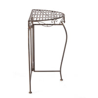 Set 2 Consolle Acciaio Marrone Stile Industriale da Interno - EMMA