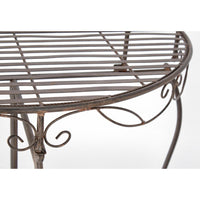 Set 2 Consolle Acciaio Marrone Stile Industriale da Interno - EMMA