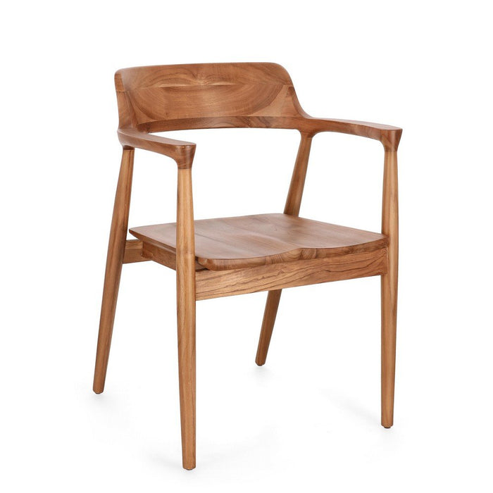 Set 2 Sedie in Teak Marrone Moderno da Interno - ELOISE