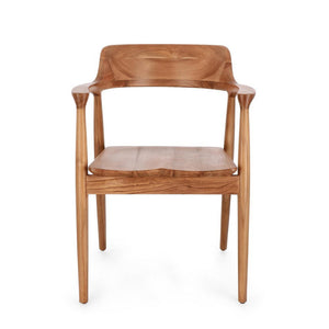 Set 2 Sedie in Teak Marrone Moderno da Interno - ELOISE