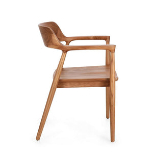 Set 2 Sedie in Teak Marrone Moderno da Interno - ELOISE