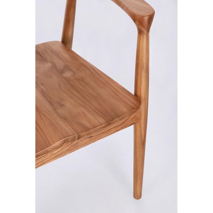 Set 2 Sedie in Teak Marrone Moderno da Interno - ELOISE